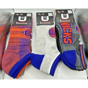 NEW Men’s NY Knicks Low Cut Socks Size 6-12 Icerbrand 3 Packs 9 Pairs